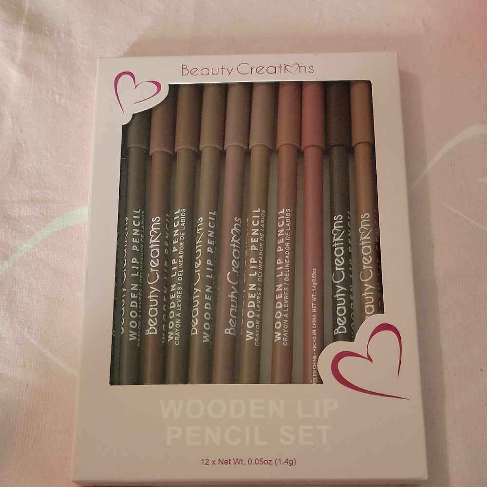 Beauty Creations Wooden Lip Pencil Set - Neutral Shades
